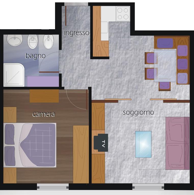 Půdorys ubytování Residence Lagorai - Fiemme Holidays