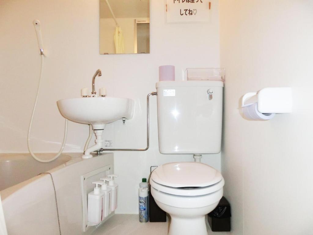 Koupelna v ubytování Guesthouse TOHO