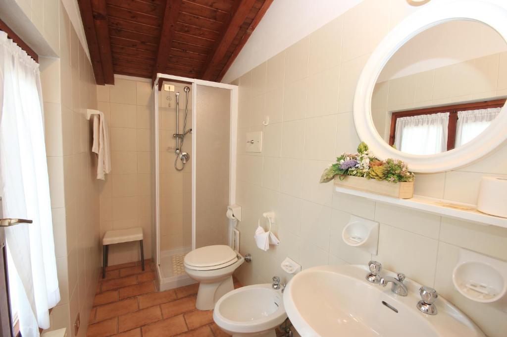 Koupelna v ubytování Hotel Colomber
