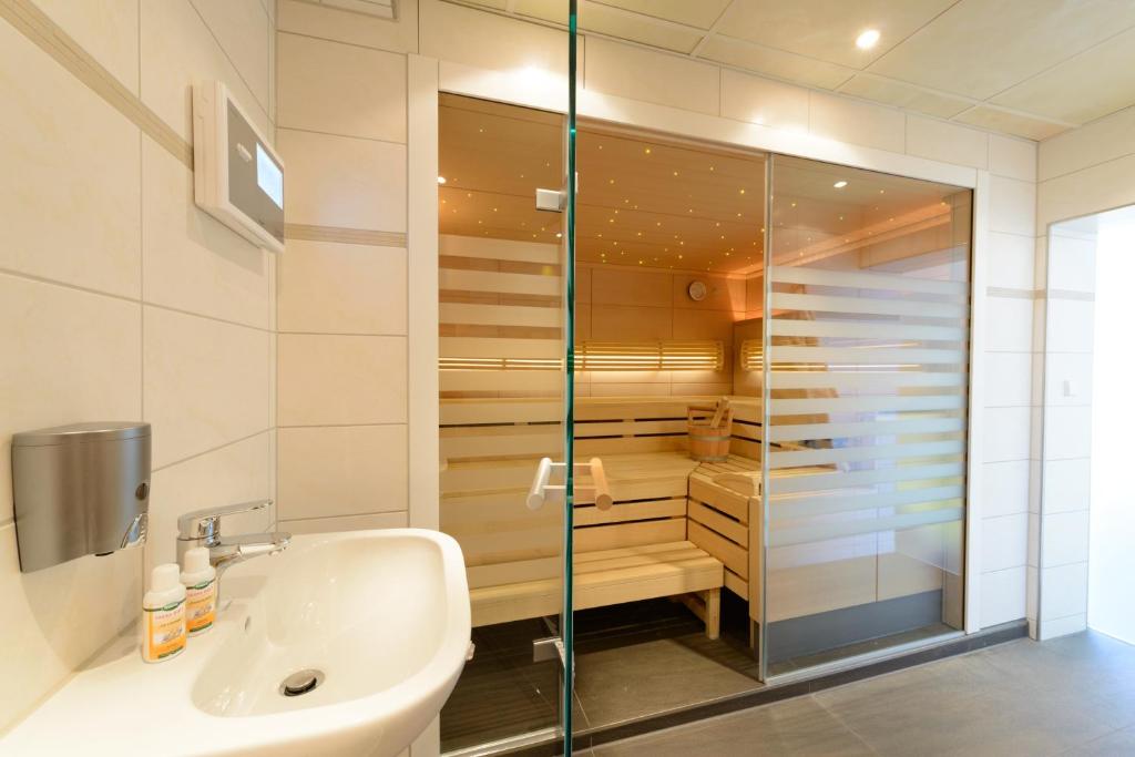 Koupelna v ubytování Hotel Boehler