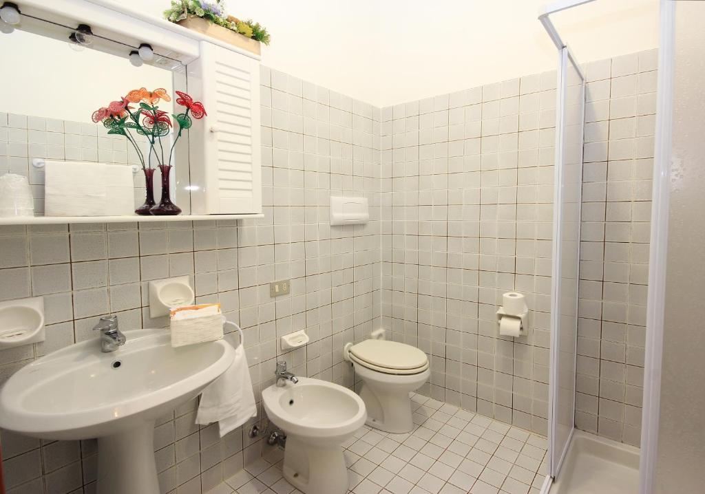 Koupelna v ubytování Hotel Colomber