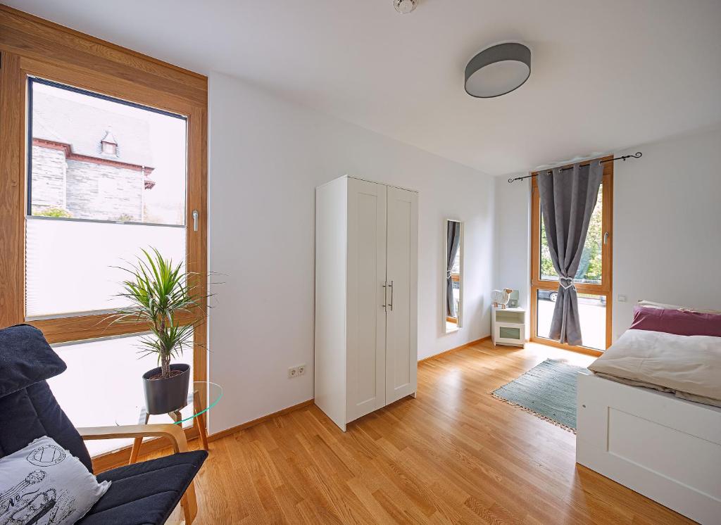 Postel nebo postele na pokoji v ubytování Ferienwohnung Freiraum