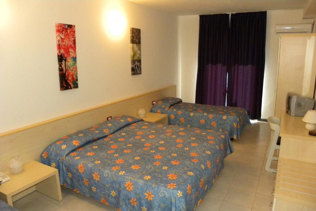 Postel nebo postele na pokoji v ubytování Hotel Santa Cruz