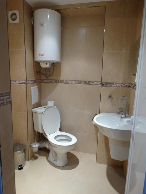 Koupelna v ubytování Hotel Lazur