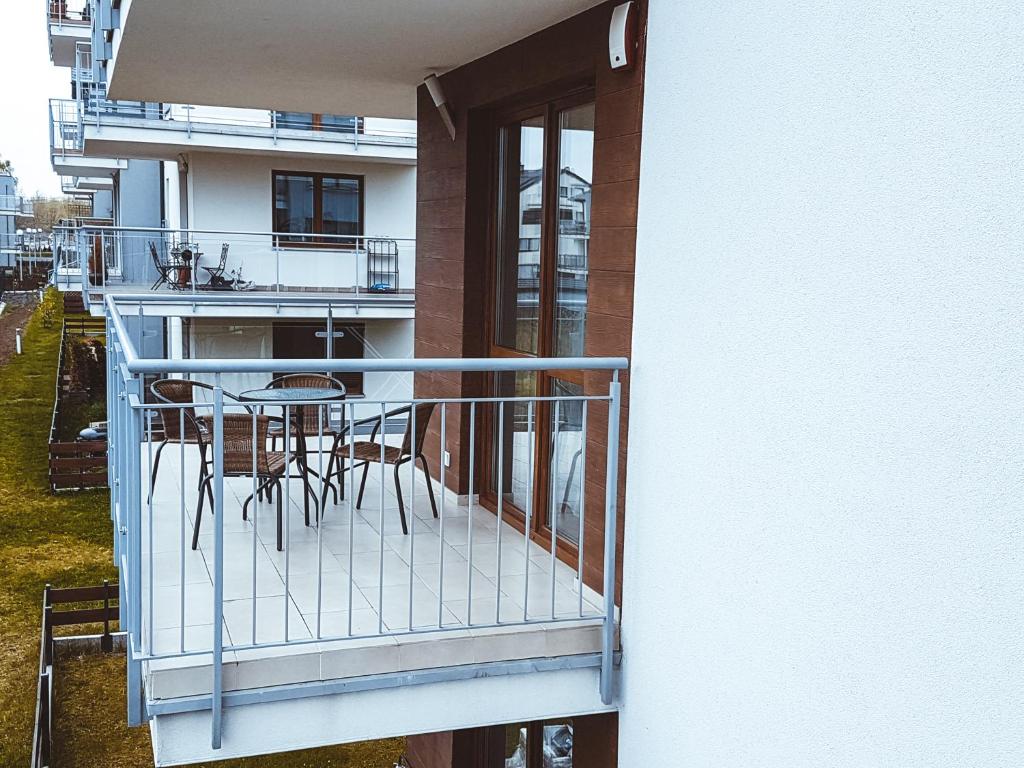 Balkón alebo terasa v ubytovaní Stawowa Premium Apartment - 69 m2 with sauna and private garage