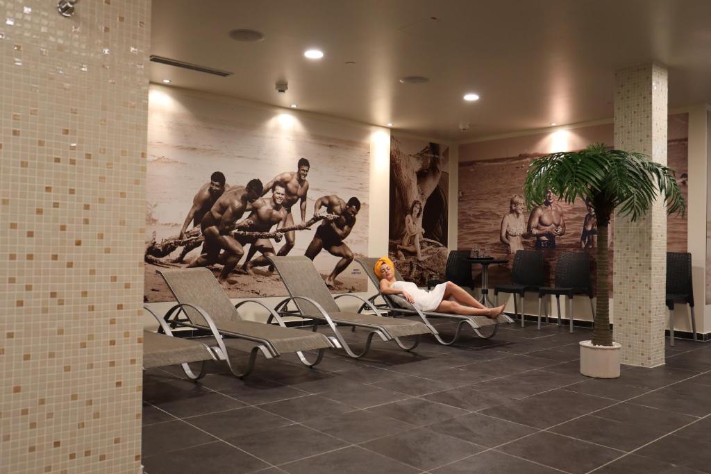 Fitness centrum a/nebo fitness zařízení v ubytování Lifestyle Hotel Leithana