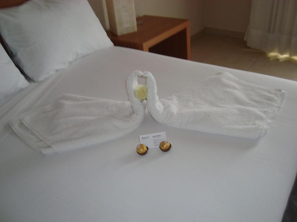 Postel nebo postele na pokoji v ubytování Balaju Hotel & Suites
