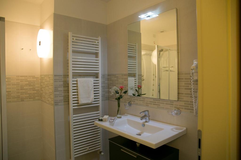 Koupelna v ubytování Hotel Calinferno