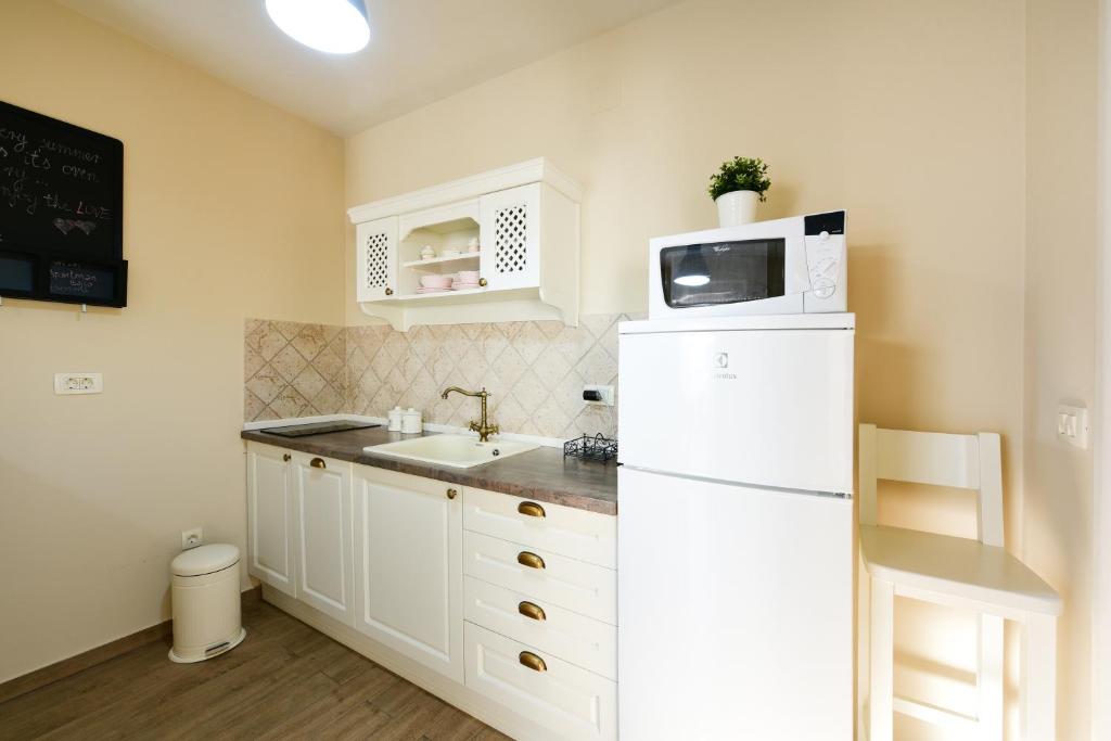 Kuchyň nebo kuchyňský kout v ubytování Apartments ZARA & TONI