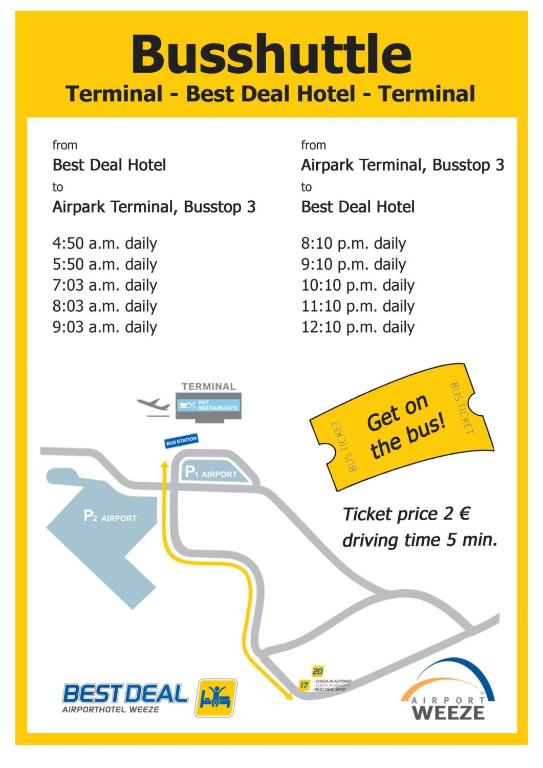 a map of the best deal hotel at Best Deal Airporthotel Weeze in Weeze