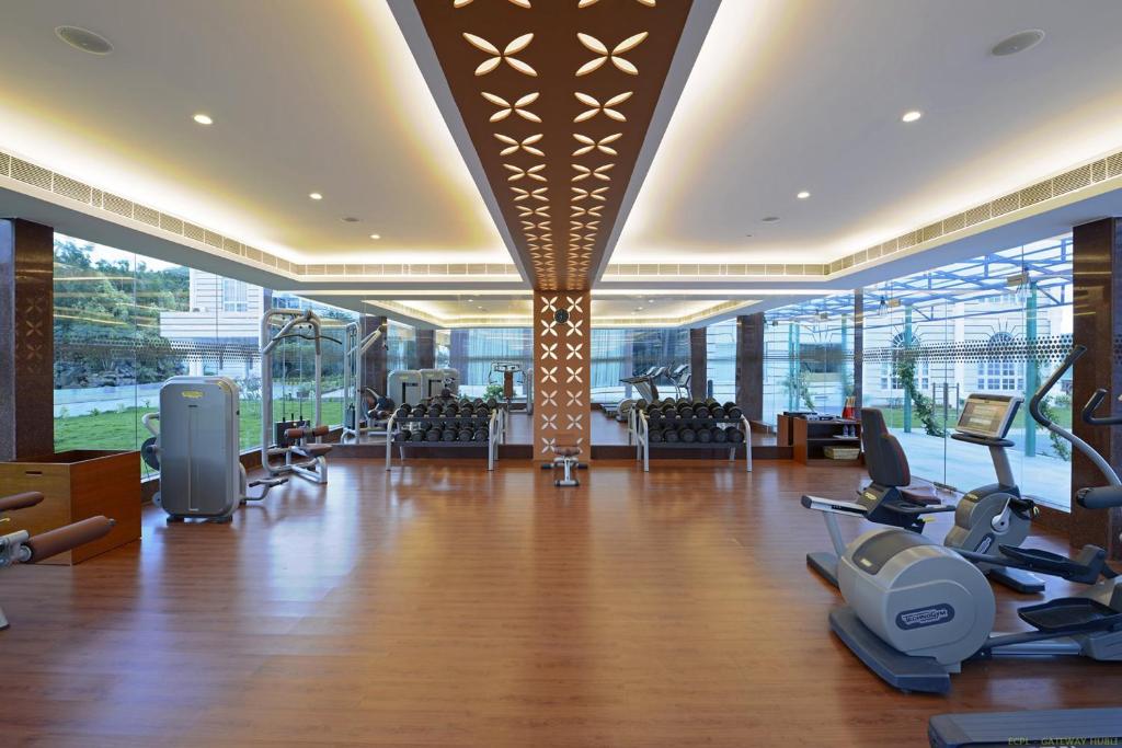 Fitness centrum a/nebo fitness zařízení v ubytování Hotel Naveen Lakeside