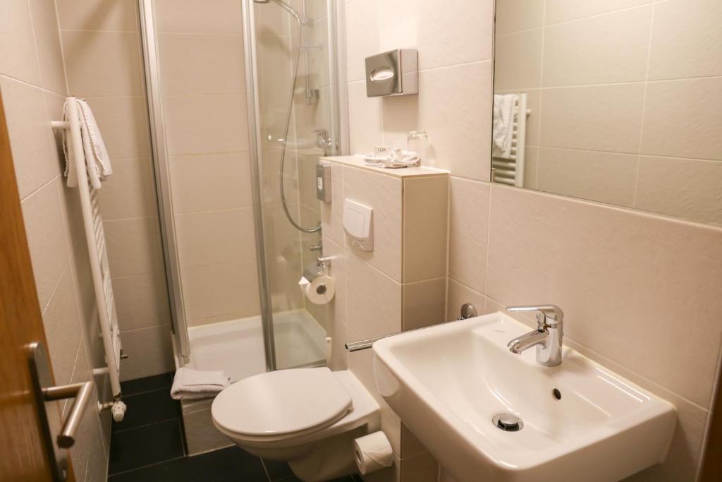 Koupelna v ubytování Hotel Königer