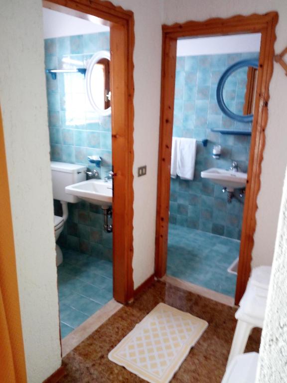 Koupelna v ubytování Albergo Al Pino