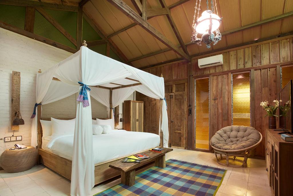 Postel nebo postele na pokoji v ubytování Desa Alamanis Resort Villa
