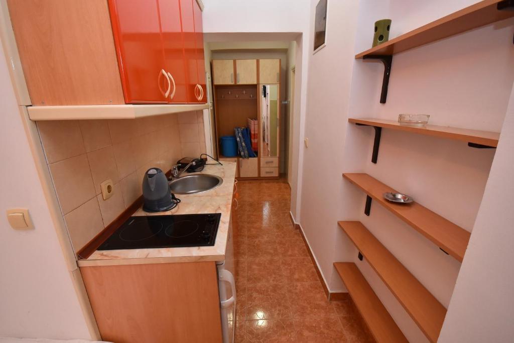 Kuchyň nebo kuchyňský kout v ubytování Nikic Apartments