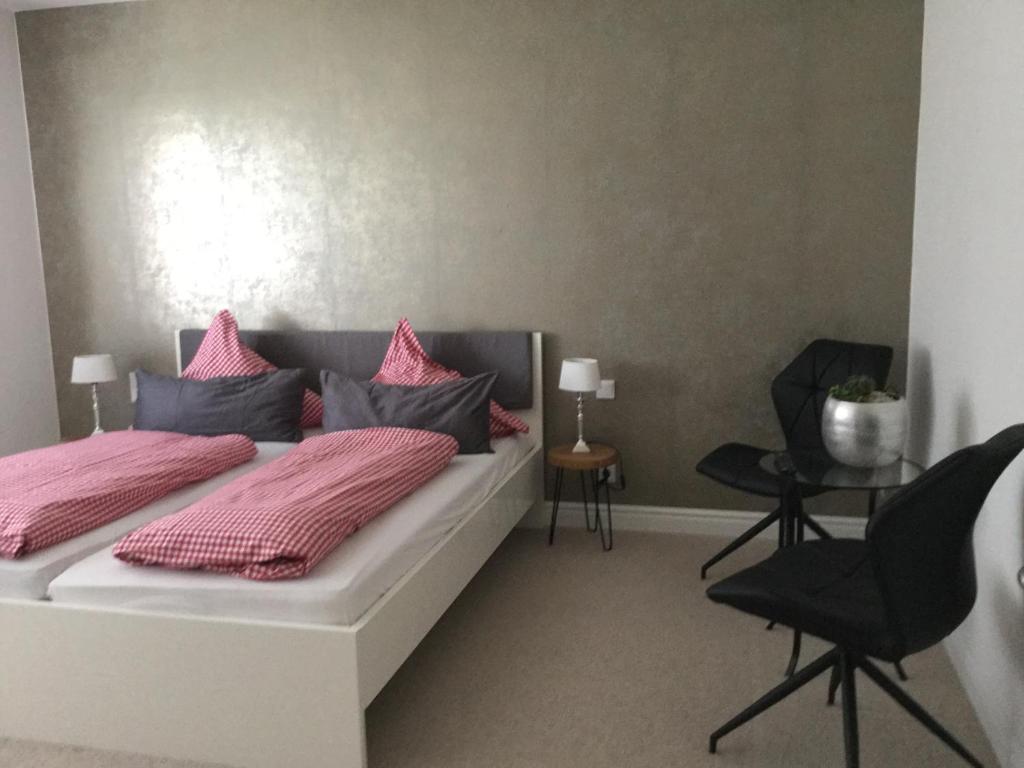 Postel nebo postele na pokoji v ubytování Landhaus Thome