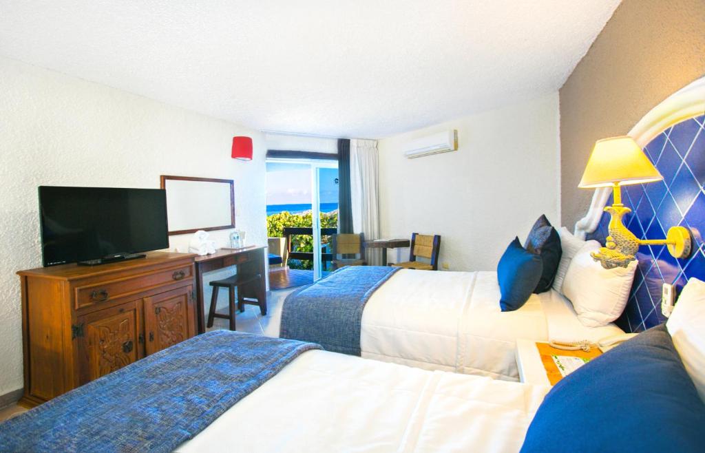 Casa del Mar Cozumel Hotel & Dive Resort with free access to an exclusive beach club - Kamer Met Zeezicht, Balkon En Compacte Koelkast