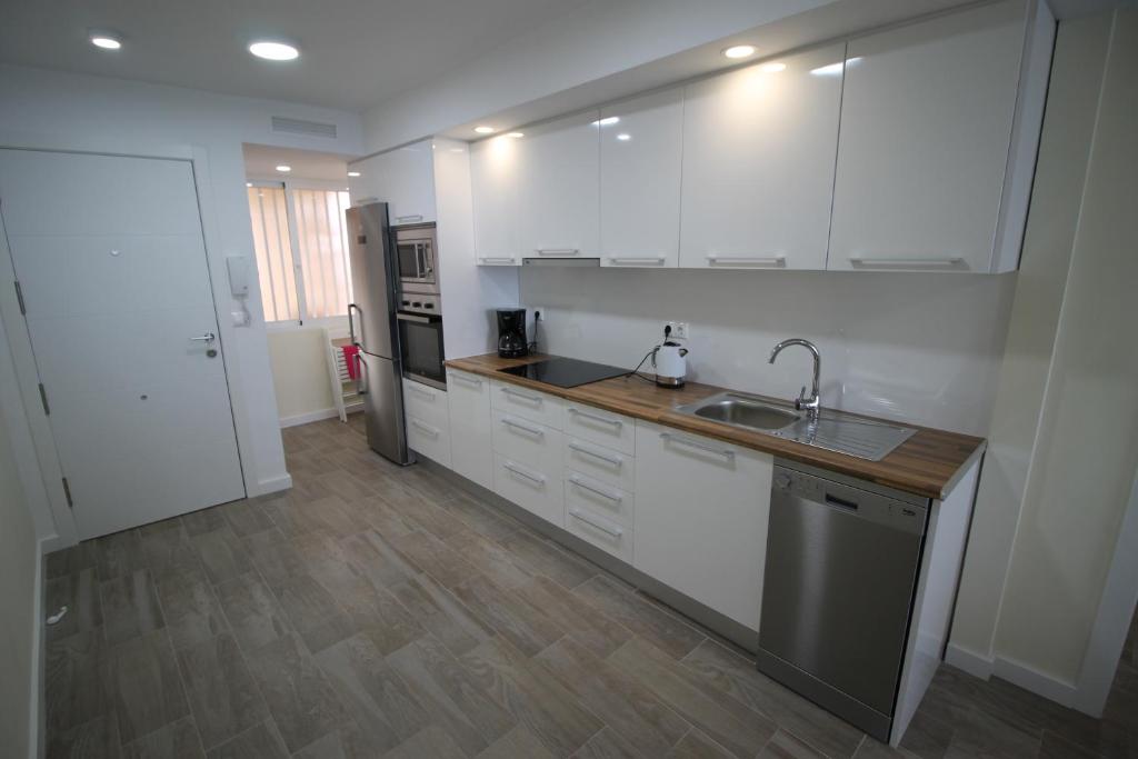 Kuchyň nebo kuchyňský kout v ubytování Bellavista apartment