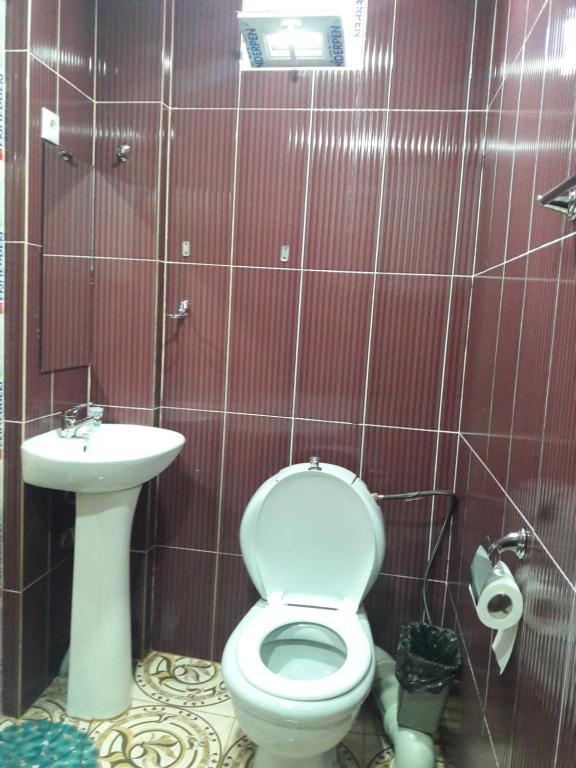 Koupelna v ubytování Daviti Tbilisi