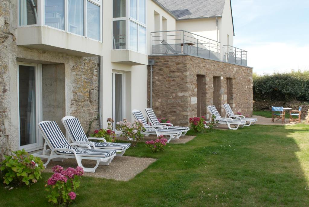 Zahrada ubytování Logis Hôtel Vent d'Iroise