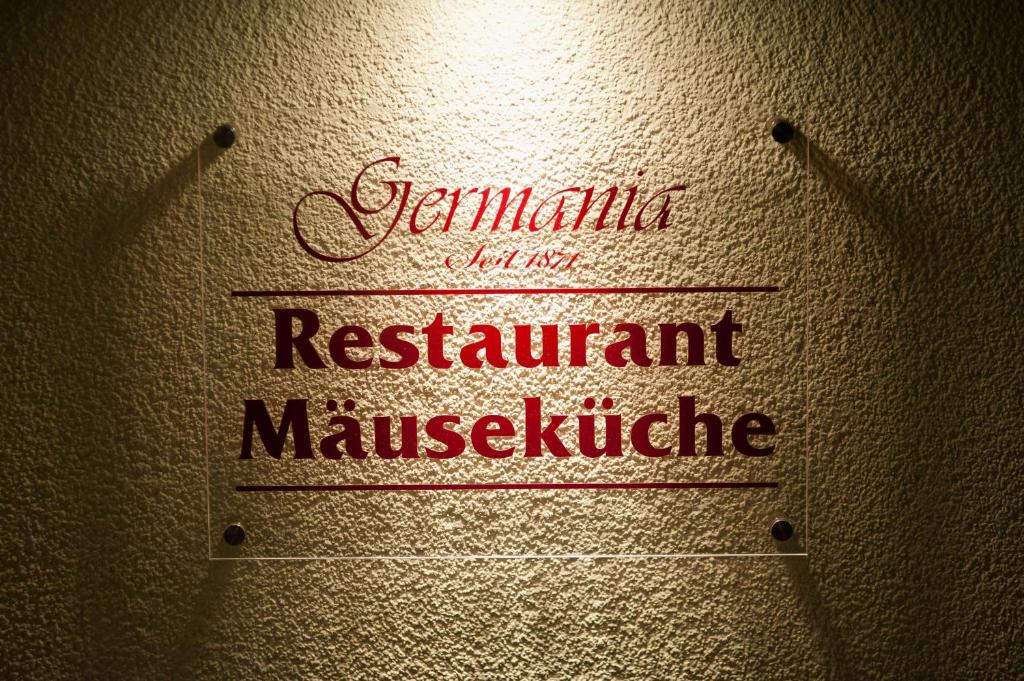 Certifikát, hodnocení, plakát nebo jiný dokument vystavený v ubytování Hotel Germania