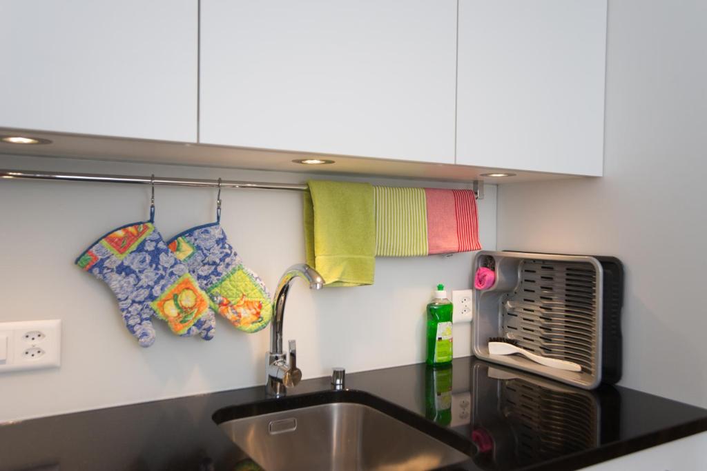 Kuchyň nebo kuchyňský kout v ubytování Apartment Kesch Chesa Quadrella