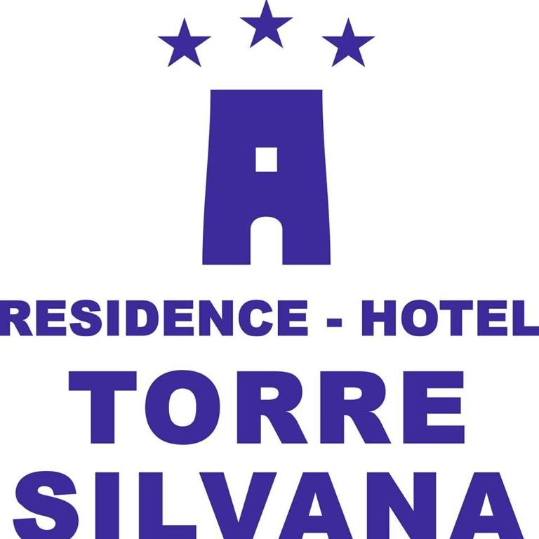 a sign that reads residence hotel shuttleanan with the us flag at Residence Hotel Torresilvana in Vieste