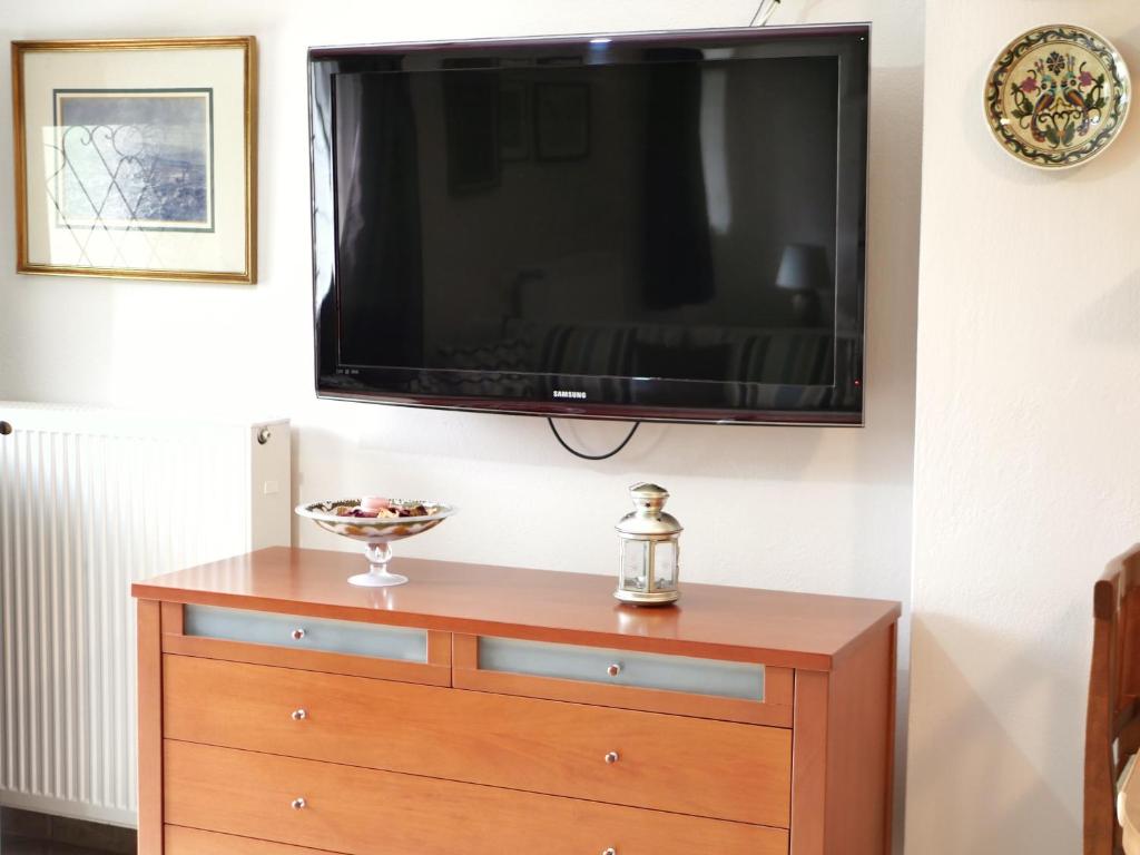 Televízia a/alebo spoločenská miestnosť v ubytovaní Villa Victoria Boutique Apartments