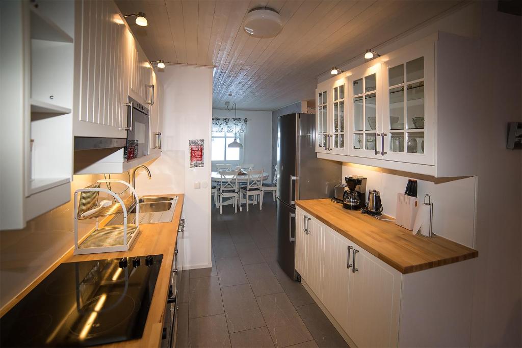 Kuchyň nebo kuchyňský kout v ubytování Soukolo Apartments