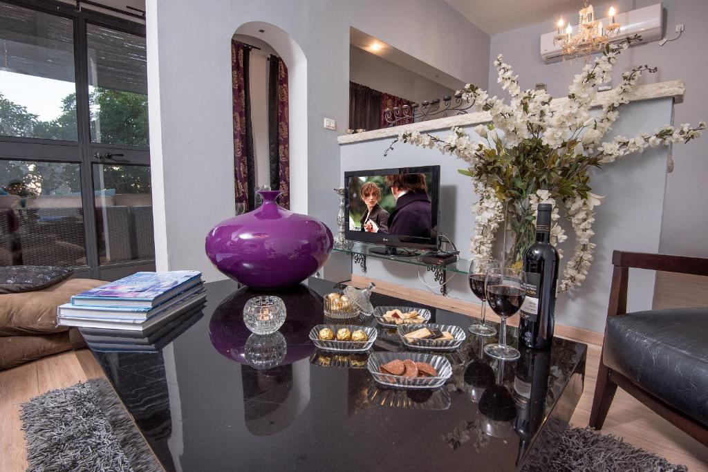 Posezení v ubytování Champagne suites
