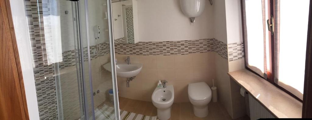 Koupelna v ubytování B&B Le Stagioni