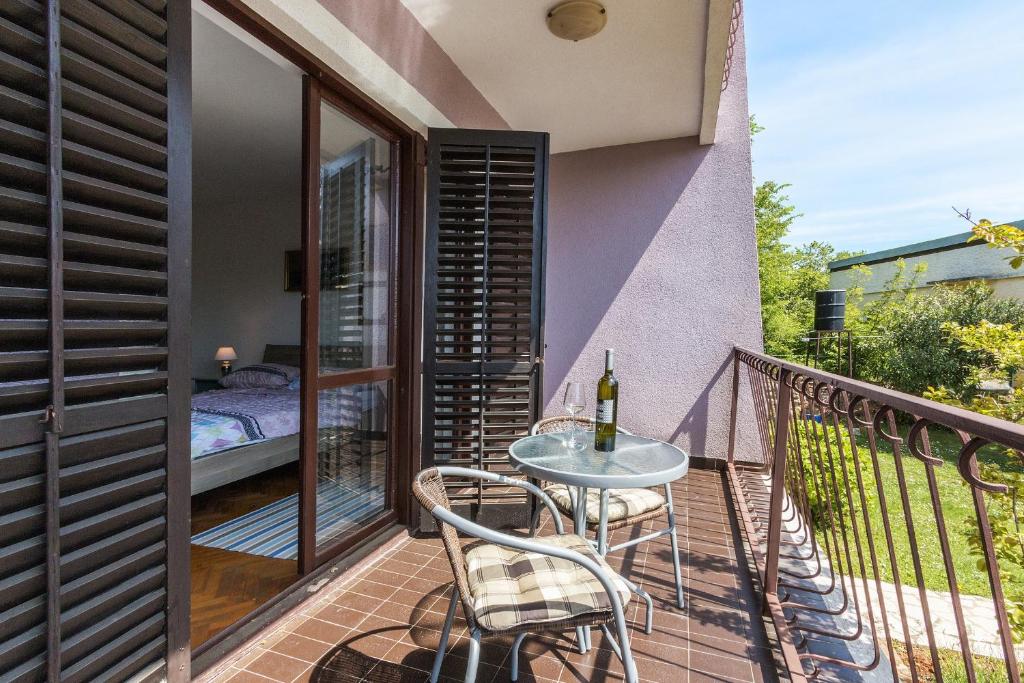 Balkón nebo terasa v ubytování Apartments Oskar