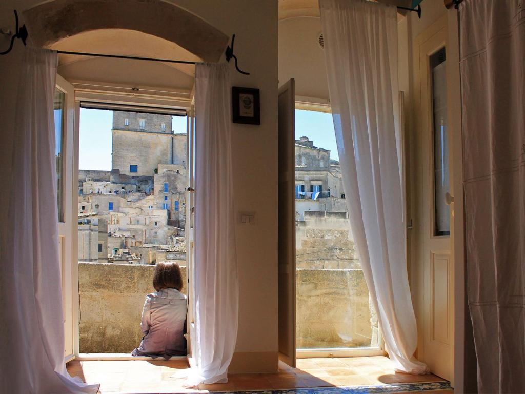 Nespecifikovaný výhled na destinaci Matera nebo výhled na město při pohledu z bed and breakfast