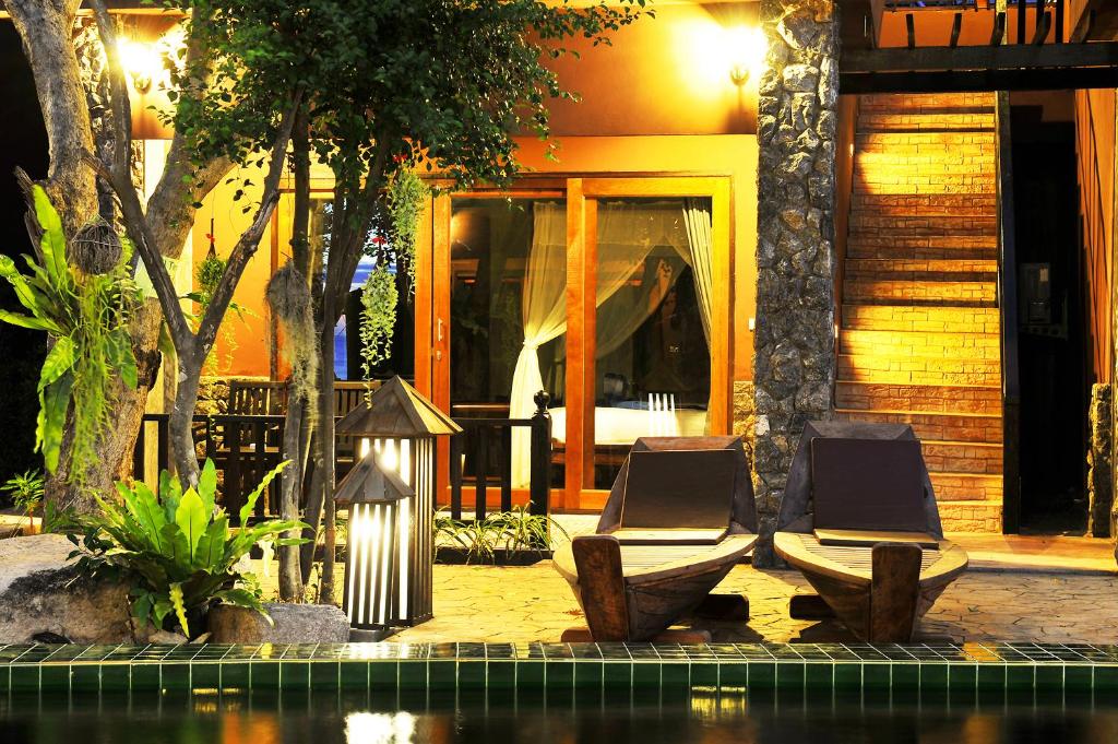 Zahrada ubytování Koh Tao Beach Club