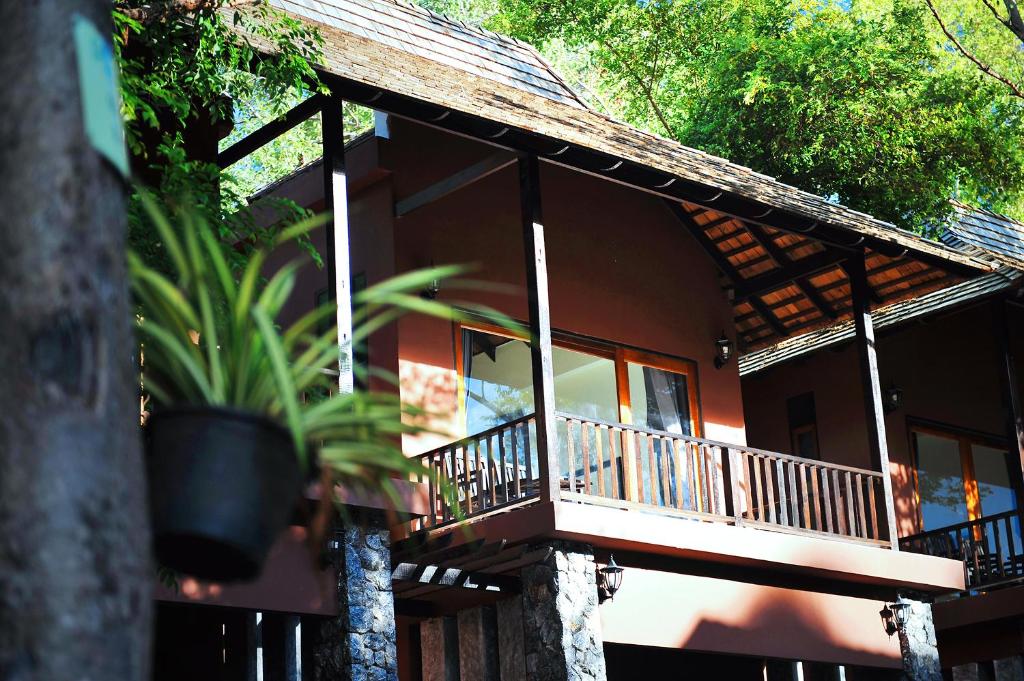 Balkón nebo terasa v ubytování Koh Tao Beach Club