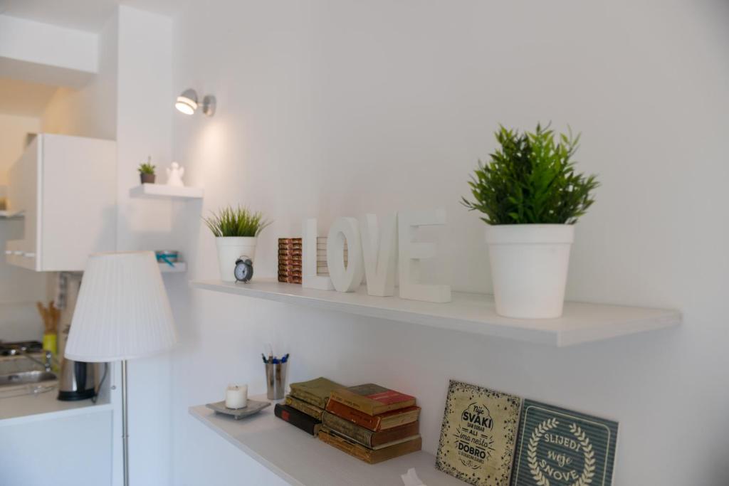 Kuchyň nebo kuchyňský kout v ubytování Apartment Aleksandra