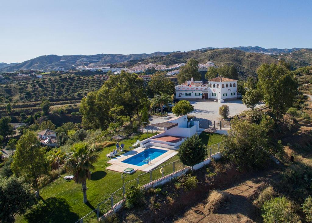 an aerial view of a villa with a swimming pool at Finca Buenavista in Chilches