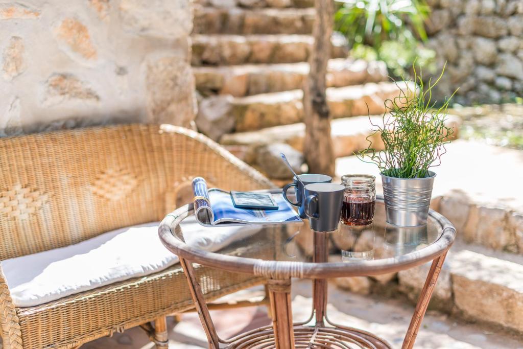 A seating area at Can Mateu