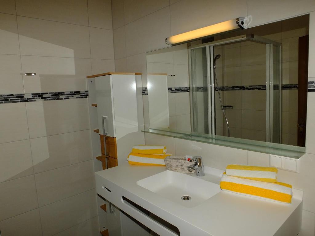 Koupelna v ubytování Hotel Fasching