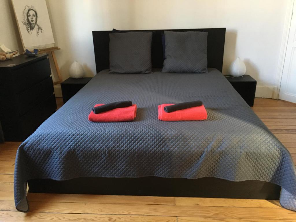 Postel nebo postele na pokoji v ubytování Chez Dan et Véro - Chambre d'hôte