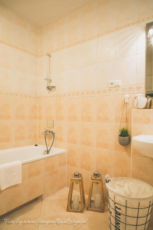 Koupelna v ubytování Apartamenty przy Zamku