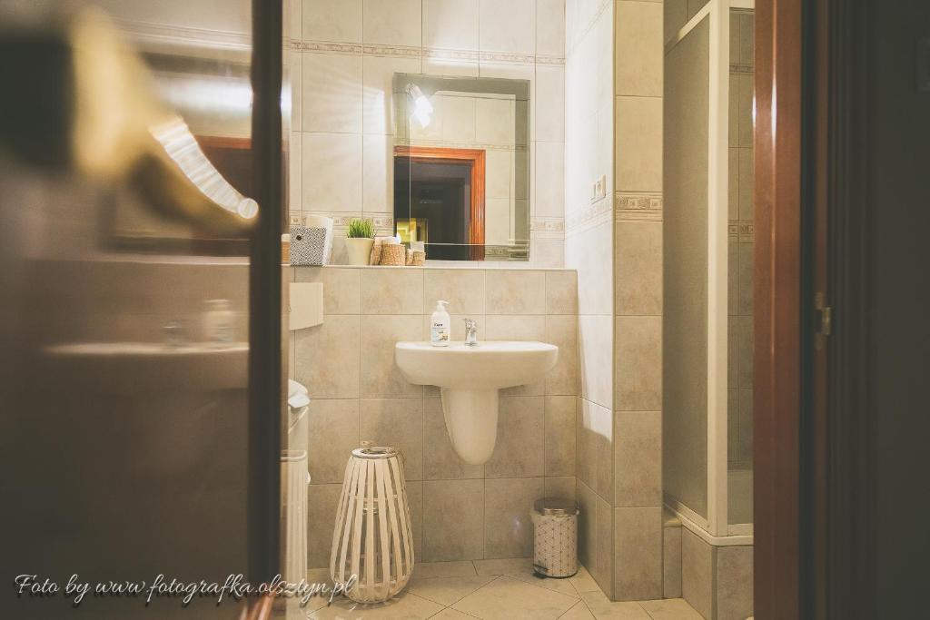 Koupelna v ubytování Apartamenty przy Zamku