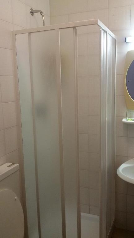 Koupelna v ubytování Albergo Luca