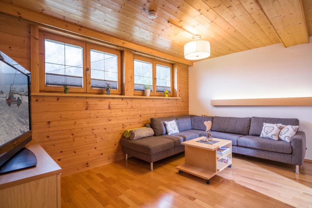 TV a/nebo společenská místnost v ubytování Ferienwohnung Spindlegger