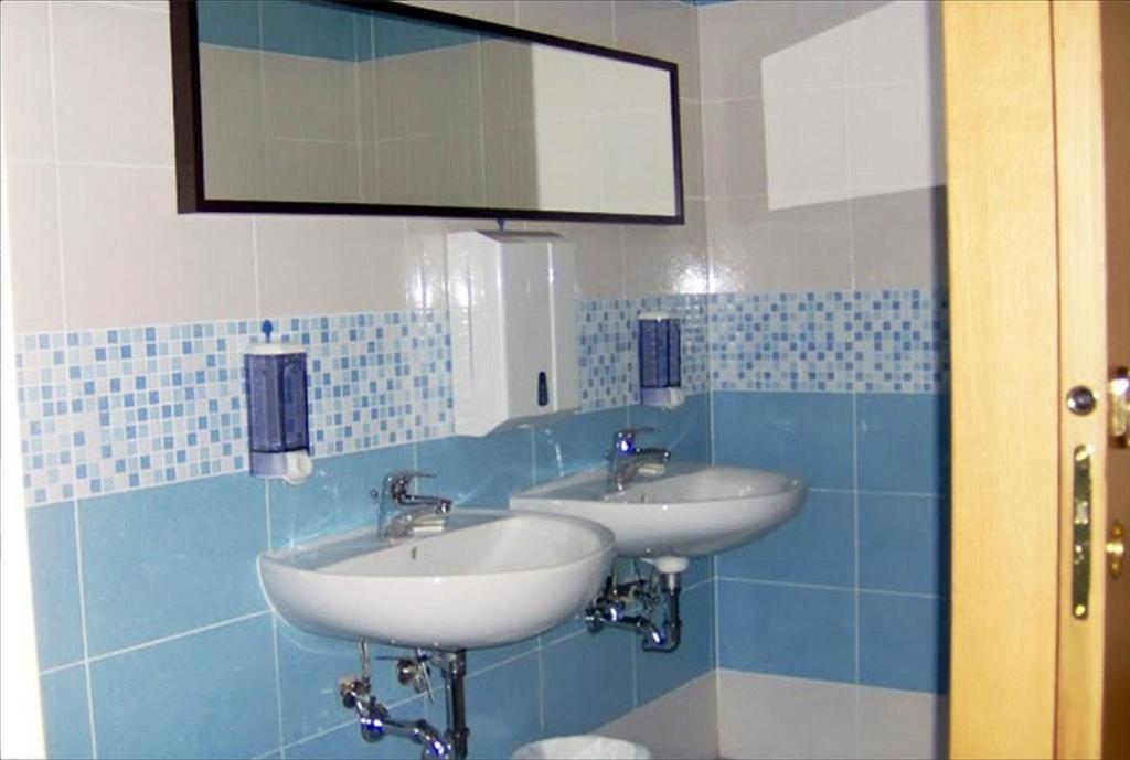 Koupelna v ubytování Hotel Moja