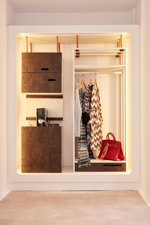 A kitchen or kitchenette at Absolute Mykonos Suites & More