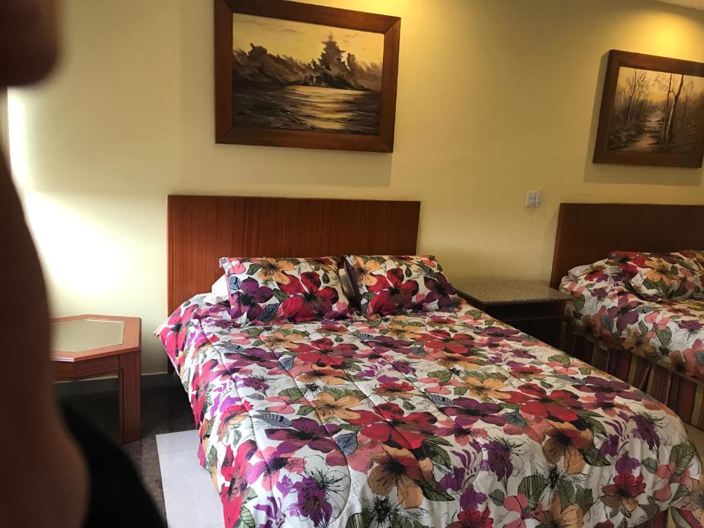 Postel nebo postele na pokoji v ubytování Hotel Savoy Inn