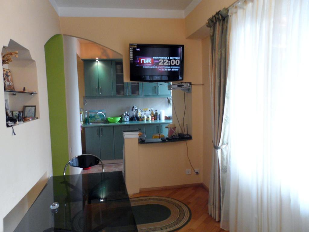Dapur atau dapur kecil di Apartment Kldiasvili