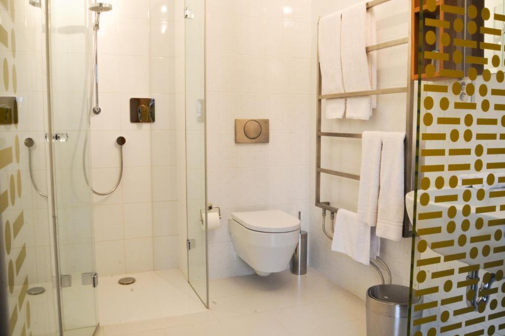 Koupelna v ubytování Hotel Kokořín