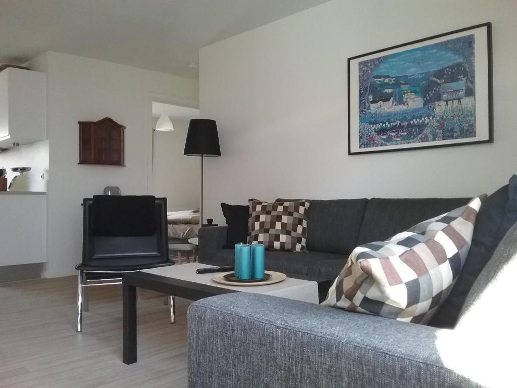 Posezení v ubytování Hals Hotel ferielejlighed